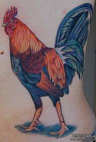 patrón de tatuaje de gallo y simbólico