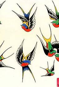 una serie di immagini di tatuaggi rondine
