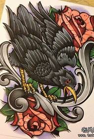 manuscrit de tatouage corbeau cool fashion