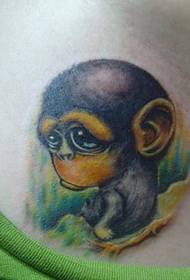 ás nenas gústanlles o patrón de tatuaxe de orangután bonito