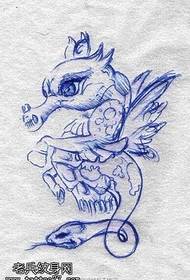 la figura del tatuaggio ha raccomandato un manoscritto del tatuaggio dell'ippocampo