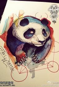Τατουάζ δείχνουν για να μοιραστούν ένα δημιουργικό χρώμα τατουάζ Panda έργα