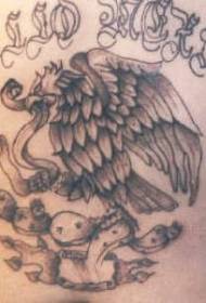 modello del tatuaggio del serpente di caccia dell'aquila di cactus