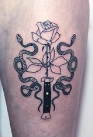 tatuointi käärme maaginen erilaisia yksinkertaisia line tatuointi musta käärme tatuointi malli