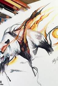 modello tatuaggio tatuaggio panda inchiostro manoscritto