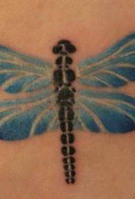 Blue Winged Black Tattoo Pattern