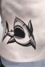 Köpekbalığı temalı küçük dövme çalışmaları kümesi