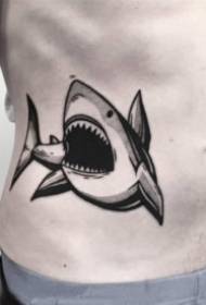 Shark-thematesch Set vu klenge Tattoo Wierker