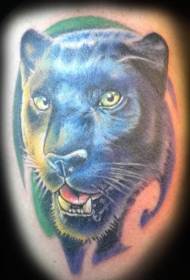 Barevné realistické Panther tetování vzor