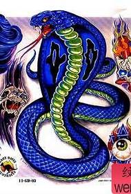 Gyvatės tatuiruotės modelis