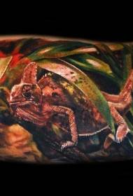 ramię Kolor realistyczny naturalny tatuaż jaszczurki obraz