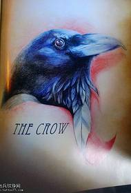 ຮູບແບບ tattoo ຫົວ crow