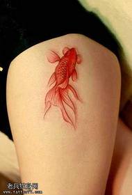 Bacak akvaryum balığı renk dövme deseni