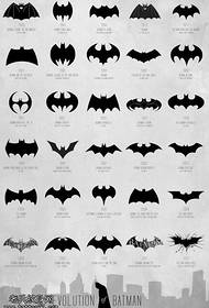 Bat-tatoveringsmanuskriptbilde levert av tatovering