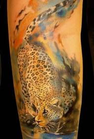рука барвисті леопардовий татуювання візерунок