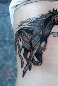 Rith phatrún tattoo dubha taobh capall dubh