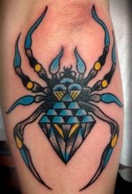 Синий бриллиант паук татуировки