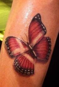 سور ریالیستیک تیتلی ټاټو بattooه