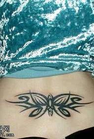 Midja tatuering mönster för fjäril totem