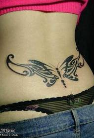 Modello di tatuaggio totem farfalla in vita