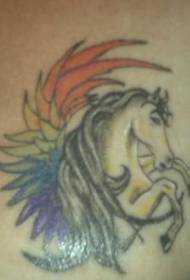 Skulderfarge Pegasus tatoveringsmønster