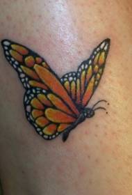 Geel vlinder tattoo patroon