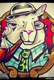 cartoon rabbit tattoo pattern
