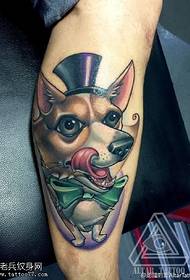 kol boyalı köpek dövme deseni