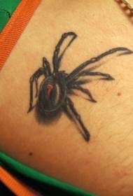 čierne 3D tetovanie pavúkov