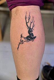 I-Lightweight deer hits totem tattoo