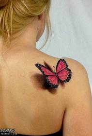 Patrón de tatuaje de mariposa realista