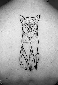 zadní bod Vzorek tetování psa Thorn