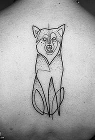 punto posteriore Modello del tatuaggio del cane Thorn
