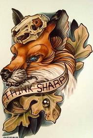 Modello di tatuaggio volpe molto bello