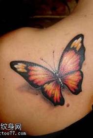 Shoulder butterfly tattoo pattern
