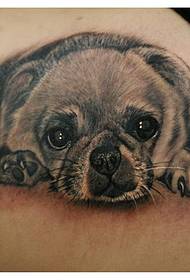 szuper aranyos egy reális kutya kölyök tetoválás