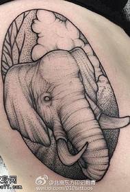pola tato pinggang gajah