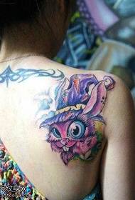 Shoulder cute cute კურდღლის tattoo ნიმუში