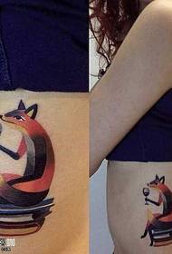 Fox cartoon tattoo patroon