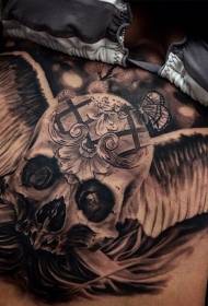 Zoo kawg pob ntseg tawv taub hau nrog tis npauj npaim tattoo qauv