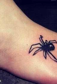 Ta ni Instep a Spider Tattoo Àpẹẹrẹ