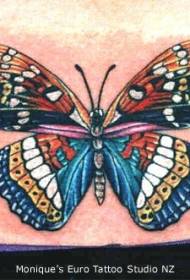 Светла опашка шема на тетоважа со пеперутка