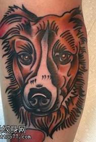 Bein gemalt Hund Hund Tattoo-Muster