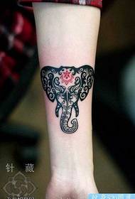 arm good looking totem elephant tattoo pattern