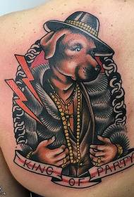 Schulterhond Tattoo Muster