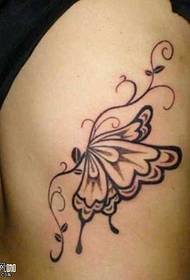 Μέση τατουάζ πεταλούδα μοτίβο