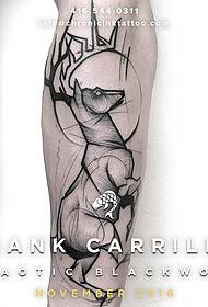 Patrón de tatuaje de ciervo del brazo