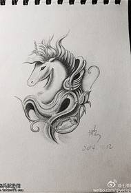 Sketch horse tattoo manuscript picture