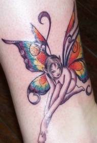 可愛的蝴蝶翅膀精靈紋身圖案