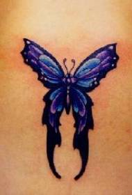 Μοβ τατουάζ πεταλούδα μοτίβο τατουάζ